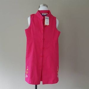 Size 10 / Pink Girls Shift Dress / Cotton